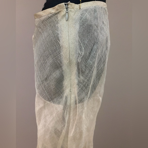 Sheer Midi Skirt with Embroidery - Picture 6 of 6